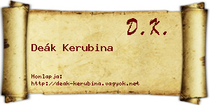 Deák Kerubina névjegykártya